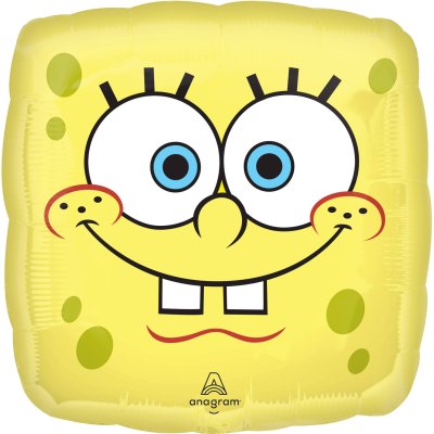 Čtverec - SpongeBob 45cm fóliový balónek