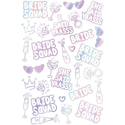 Obtisky tetovací Bride/Bride Squad, 30ks