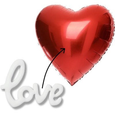 Srdce "Love" 3D 56cm fóliový balónek - 8714572628433_2.jpg