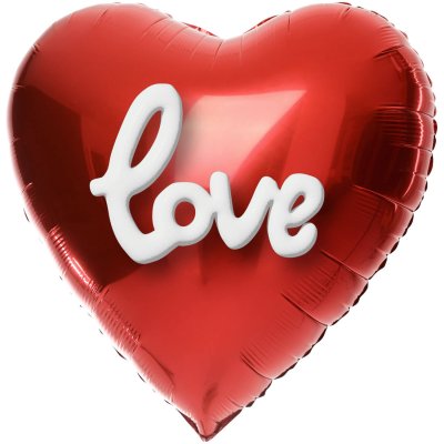 Srdce "Love" 3D 56cm fóliový balónek
