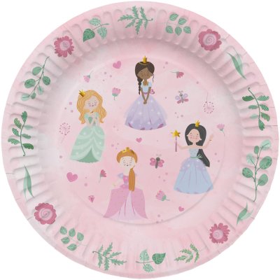 Talíře papírové FSC "Princezny" 23cm, 8ks