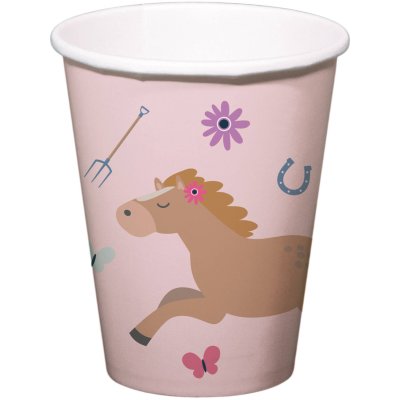 Kelímky papírové FSC "Koně" 250ml, 8ks
