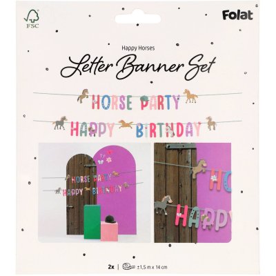 Baner závěsný "Horse Party Happy Birthday" barevný, 1,5m - 8714572275057_5.jpg