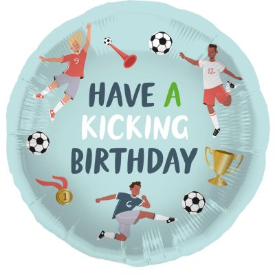 Kruh "Have a Kicking Birthday" 45cm fóliový balónek