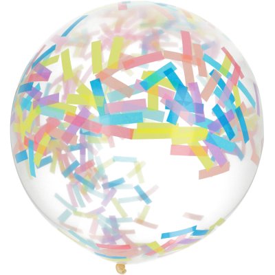 Balónek 24"/61cm transparentní s konfetami