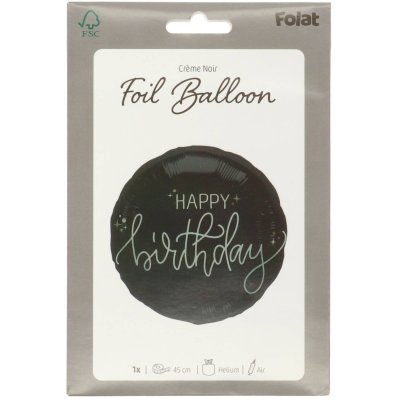Kruh "Happy Birthday" černý 45cm fóliový balónek - 8714572686907_5.jpg