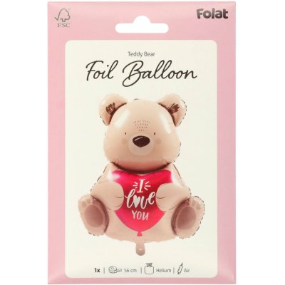 Medvídek se srdíčkem 76cm fóliový balónek - 8714572637947_5.jpg