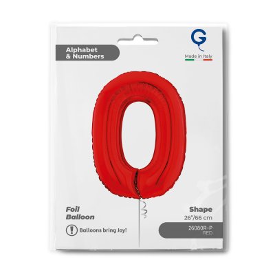 Číslice "0" červená 66cm/26" fóliový balónek nafukovací - 26080r-p-b.jpg