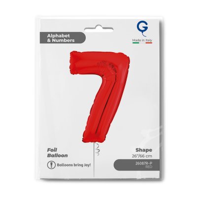 Číslice "7" červená 66cm/26" fóliový balónek nafukovací - 26087r-p-b.jpg