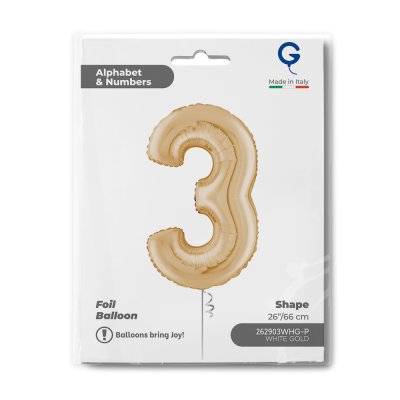 Číslice světle zlatá 3 (66cm,26") fóliový balónek nafukovací - 262903whg-p-b.jpg