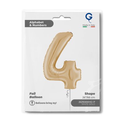 Číslice světle zlatá 4 (66cm,26") fóliový balónek nafukovací - 262904whg-p-b.jpg