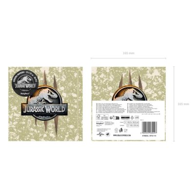 Ubrousky papírové "Jurský svět" 33x33cm, 20ks - Screenshot 2026-06-29 at 14-21-17 Napkins Jurassic World 33x33 cm mix (1 pkt _ 20 pc.) - Designer decorations and ideas for every party! - PartyDeco.png
