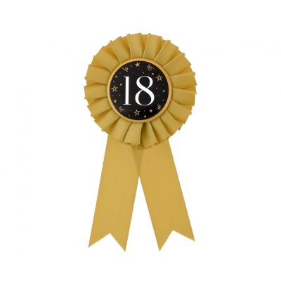 Brož narozeninová "18" zlatá