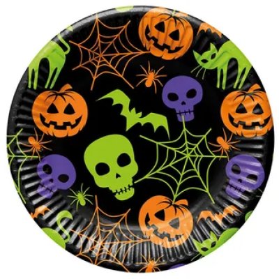 Talíře papírové EKO '"Halloween" 23cm, 8ks