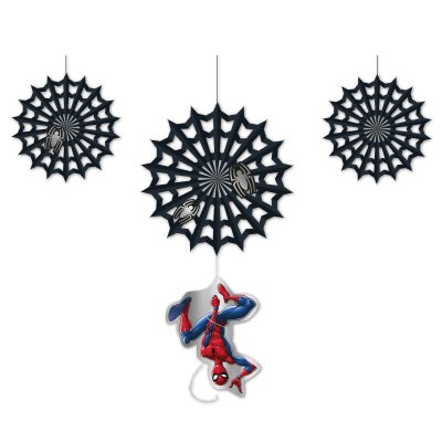 Rozety dekorační "Spiderman (World of Web)", 4ks