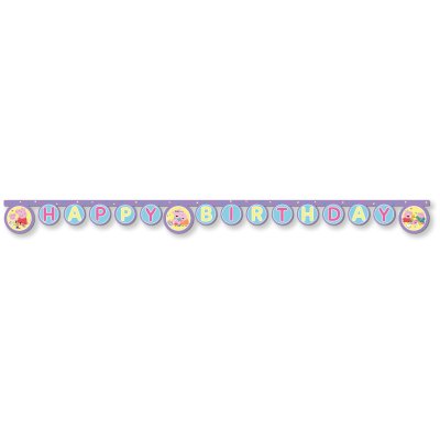 Baner závěsný EKO Prasátko Pepina "Happy Birthday", 2m