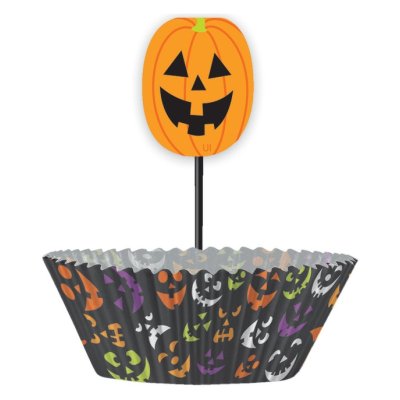 Košíčky na dortíky halloweenské s dýní, 24ks