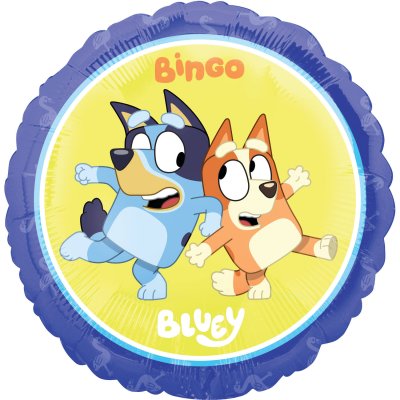 Kruh "Bluey a Bingo" 45cm fóliový balónek