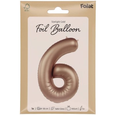 Číslice "6" satin zlatá 86cm fóliový balónek - 8714572104661_5.jpg