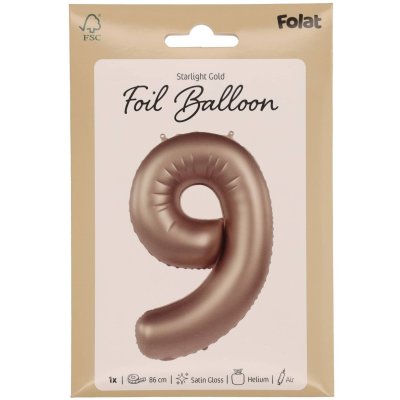 Číslice "9" satin zlatá 86cm fóliový balónek - 8714572104692_5.jpg