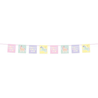 Baner závěsný "Jednorožci a duhy HB", 6m