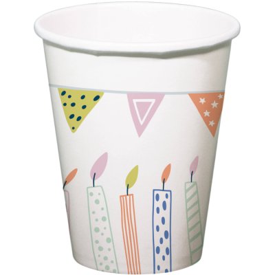 Kelímky papírové FSC se svíčkami 250ml, 10ks