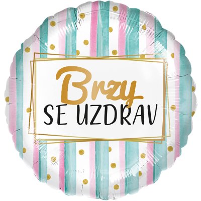 Kruh "Brzy se uzdrav" 45cm fóliový balónek