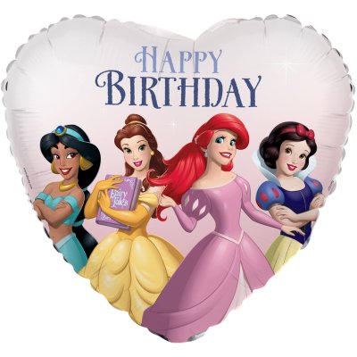 Srdce Disney princezny HB 45cm fóliový balónek