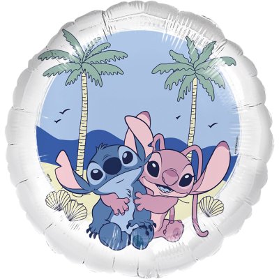 Kruh - Stitch a Angel 45cm fóliový balónek