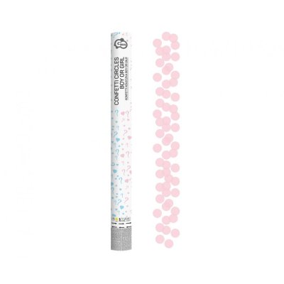 Konfety vystřelovací KLUK nebo HOLKA - kolečka růžová, 60cm
