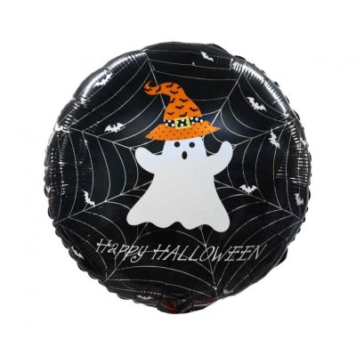 Kruh "Happy Halloween" s duchem 36cm/18" fóliový balónek