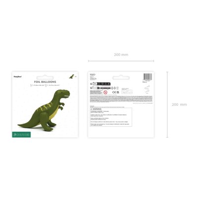 T-Rex samostojící 93x79cm fóliový balónek - Screenshot 2026-10-14 at 07-34-59 Standing foil balloon T-Rex 93x79 cm green - Designer decorations and ideas for every party! - PartyDeco.png
