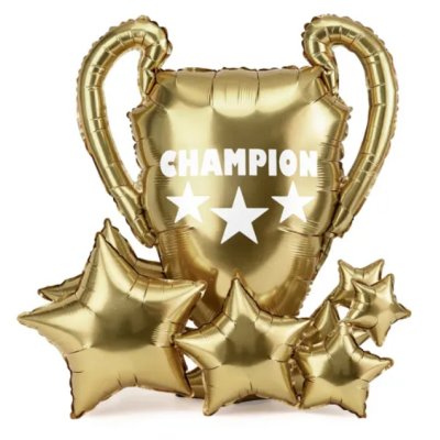 Trofej s hvězdami samostojící 83x87cm fóliový balónek