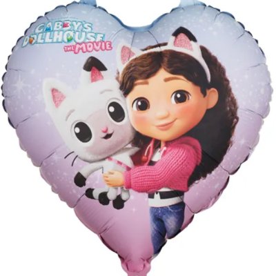 Srdce "Gábinin kouzelný domek" 35cm fóliový balónek
