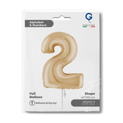 Číslice "2" světle zlatá (102cm/40") fóliový balónek - 292whg-p-b.jpg