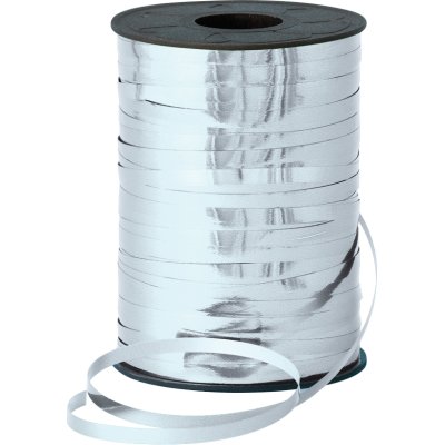 Stuha metalická 5mm x 250m stříbrná