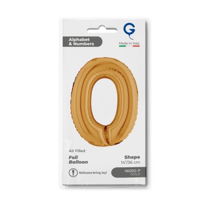 ČÍSLICE ZLATÁ MINI 0 (36cm,14") fóliový balónek nafukovací - 14020g-p-b.jpg
