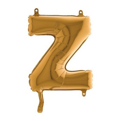 PÍSMENO ZLATÉ MINI Z (35cm,14") fóliový balónek nafukovací