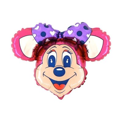 MINI Myška Růžová  14"/35cm fóliový balónek nafukovací