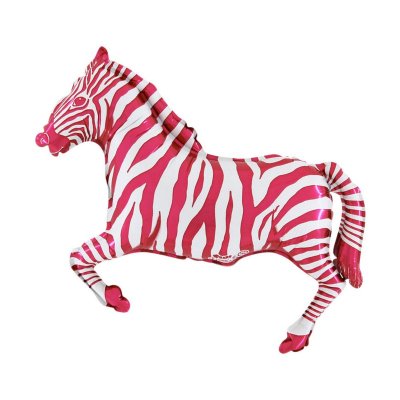 MINI Zebra růžová 14"/35cm fóliový balónek nafukovací