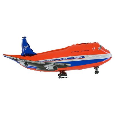 MINI Letadlo červené 14"/35cm fóliový balónek nafukovací