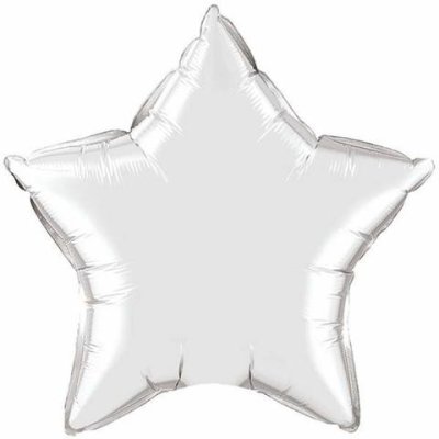 Hvězda - Stříbrná 4"/10cm fóliový balónek