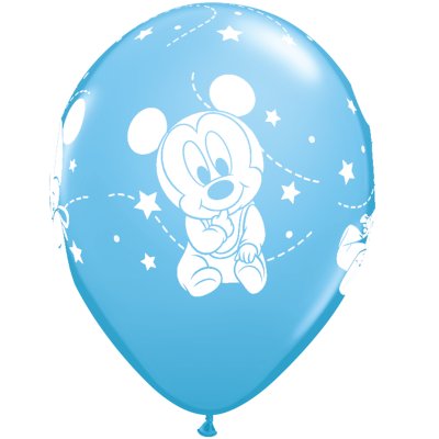 Potisk Baby Mickey Hvězdy Disney 6ks 12"/30cm - Qualatex Balónky