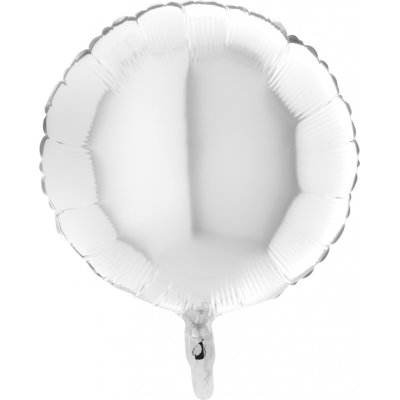 Kruh bílý NB 18"/46cm fóliový balónek nafukovací