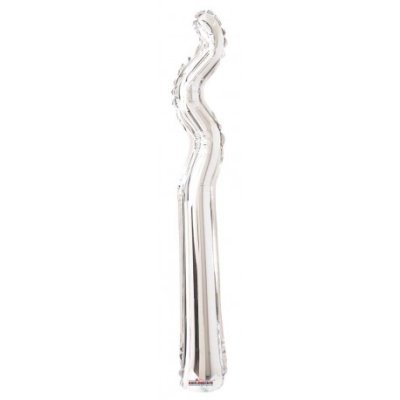 Kudrlina ZIG ZAG stříbrná 14"/35cm fóliový balónek