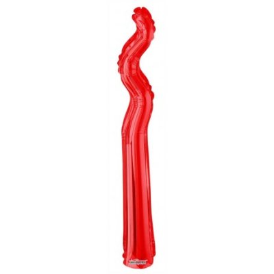 Kudrlina ZIG ZAG červená 14"/35cm fóliový balónek