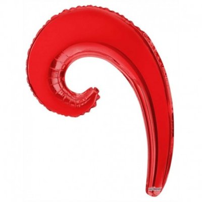 Kudrlina VLNA červená 14"/35cm fóliový balónek
