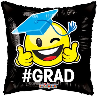 Polštář - #GRAD usměvavý obličej 18"/46cm fóliový balónek