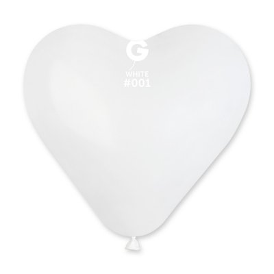 Balónky ve tvaru srdce 44 cm #001 bílé (50ks/bal) - white.jpg