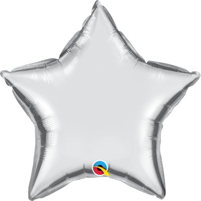 Hvězda - Stříbrná 20"/51 cm fóliový balónek